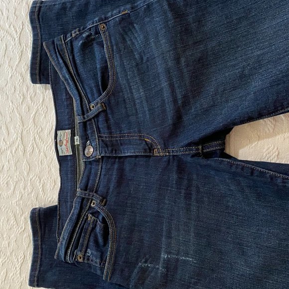 Fossil Slim Boyfriend Dark Wash Jeans Size 25 some distressing 5 pocket Casual - Picture 4 of 11